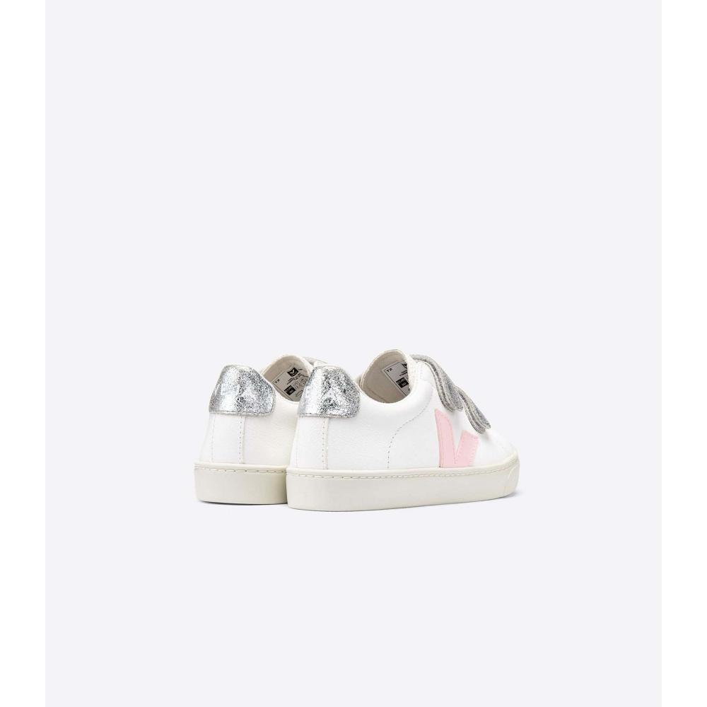 Veja ESPLAR CHROMEFREE Kids' Shoes White/Pink | NZ 731PJJ